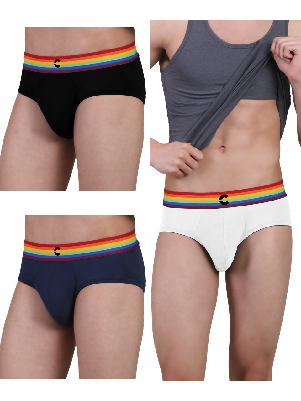 Pride Edition - Men's Anti-Bacterial Micro Modal Brief (Pack of 3)