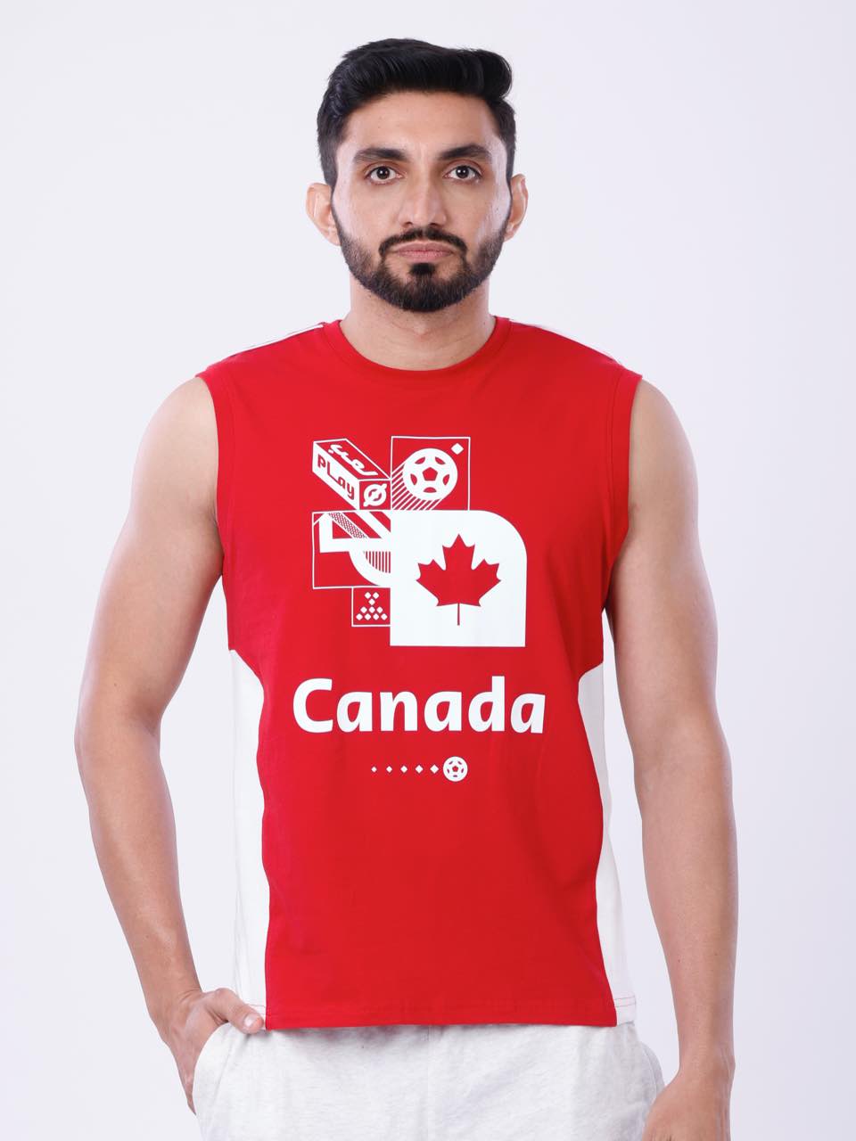 FIFA Printed BCI Stretch Cotton Active Tank (Pack of 1)