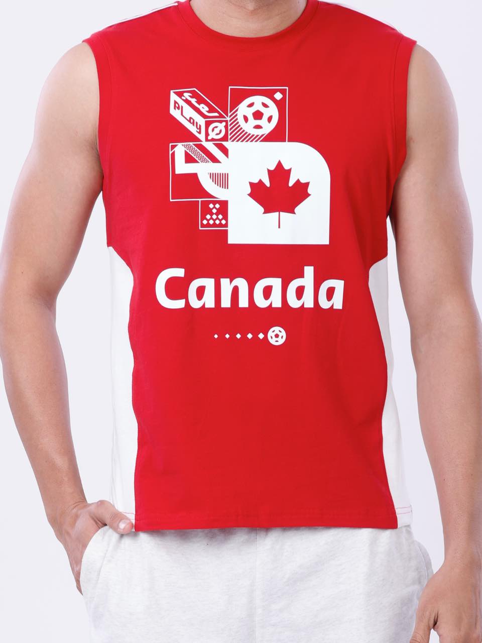 FIFA Printed BCI Stretch Cotton Active Tank (Pack of 1)