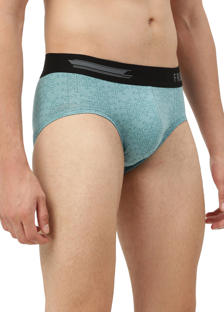 Men's Anti-Bacterial Printed Micro Modal Brief (Pack of 3)