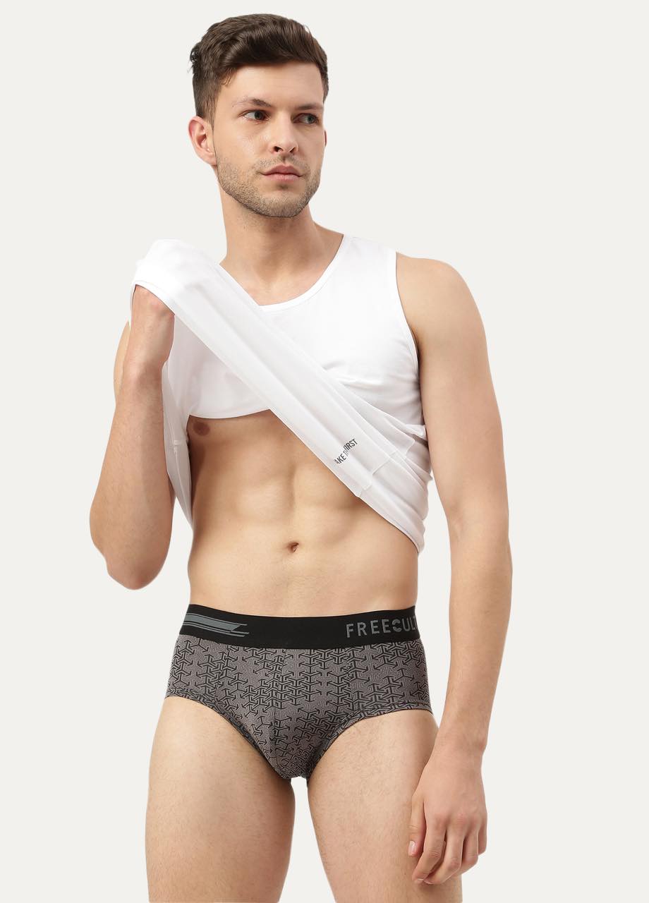 Men's Anti-Bacterial Printed Micro Modal Brief (Pack of 1)