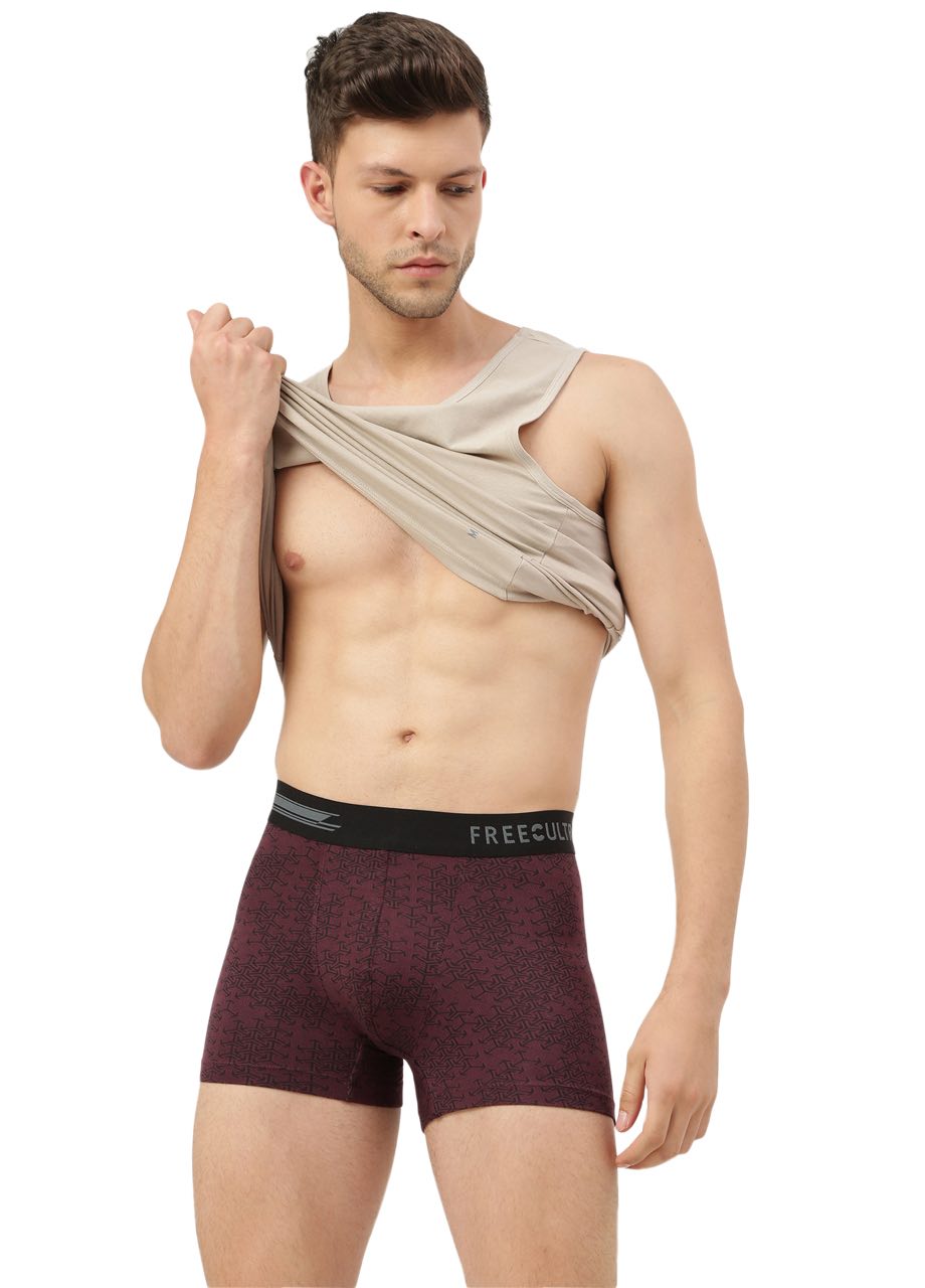 Carbon Wine Men's Anti-Bacterial Printed Micro Modal Trunk (Pack of 1)