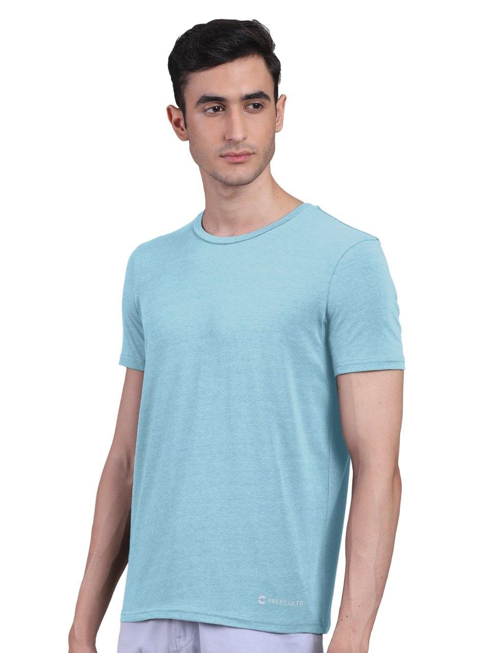 Men's Half Sleeves Bamboo T-shirt (Undershirt, Loungewear, Sleepwear) - Pack of 2 - freecultr.com