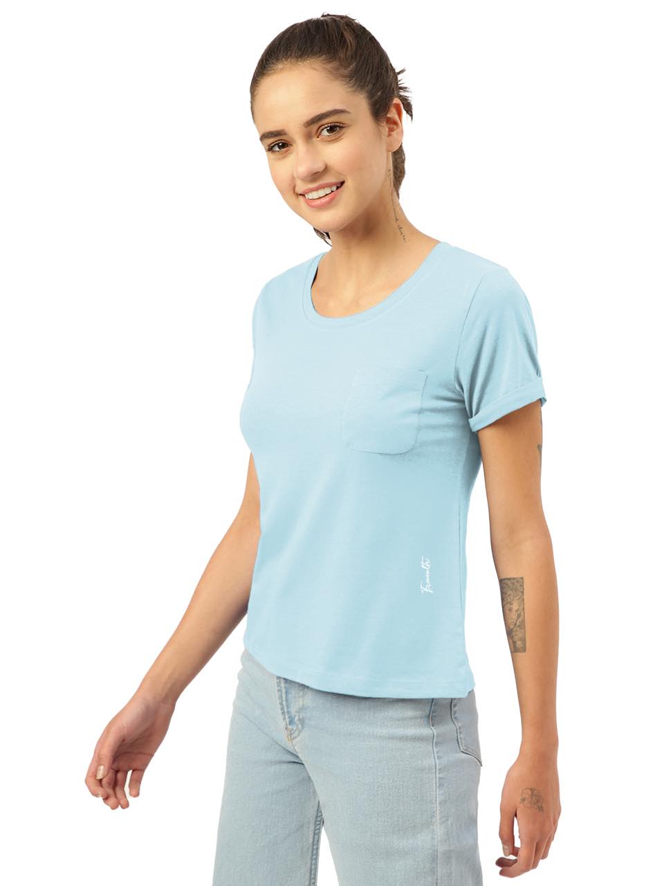 Chalk Blue Twin Skin Women's Lounge Tees (Pack of 1)