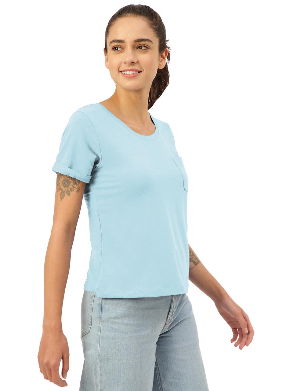 Chalk Blue Twin Skin Women's Lounge Tees (Pack of 1)