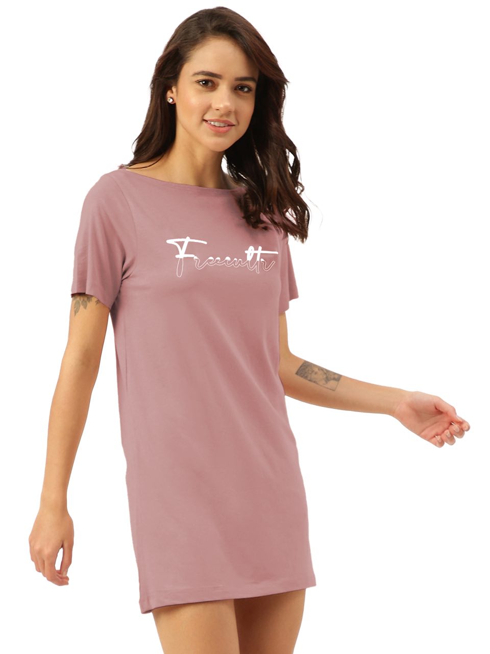 Cuban Peach Twin Skin Women's T-Shirt Dress (Pack Of 1)