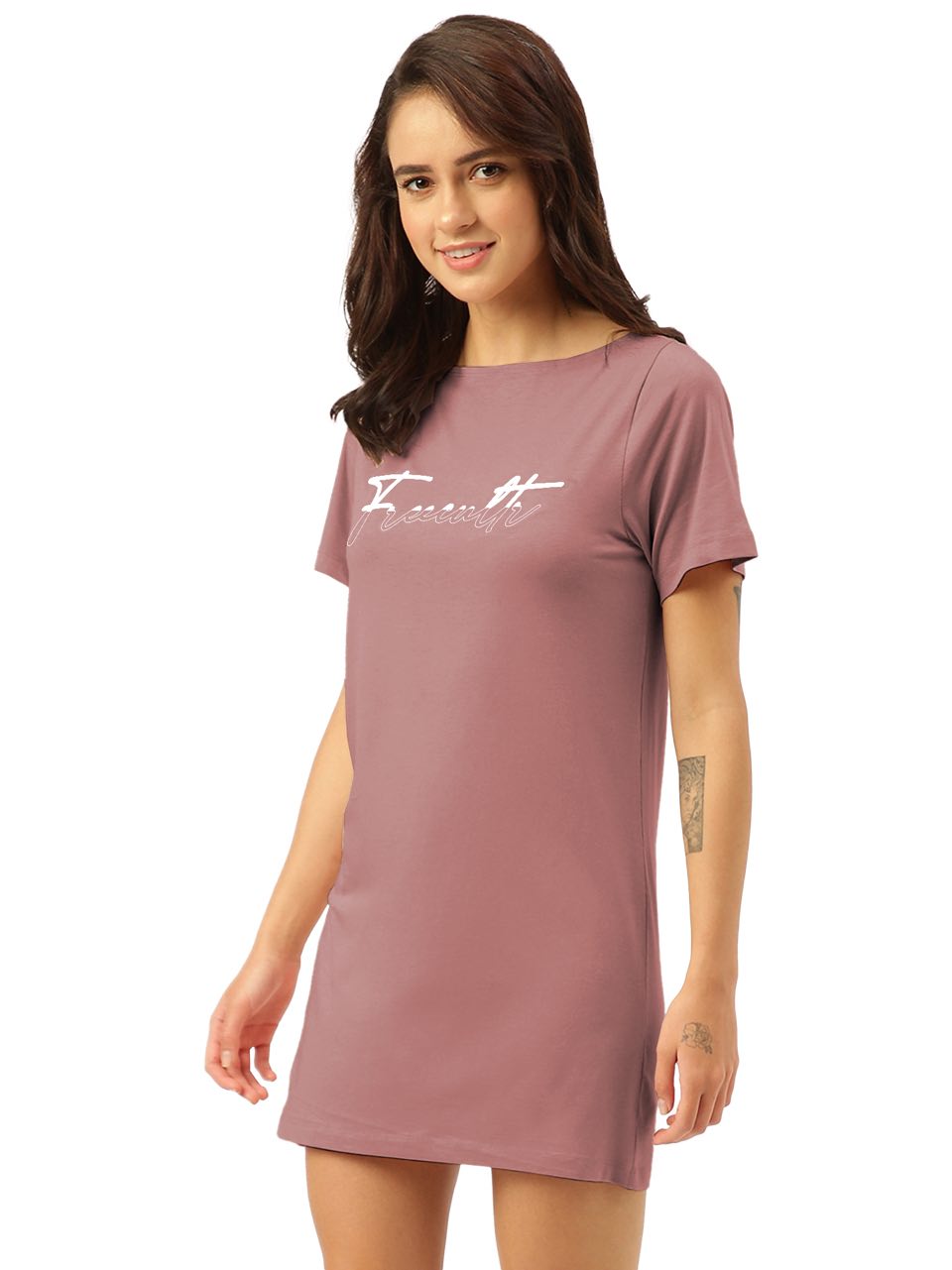 Cuban Peach Twin Skin Women's T-Shirt Dress (Pack Of 1)