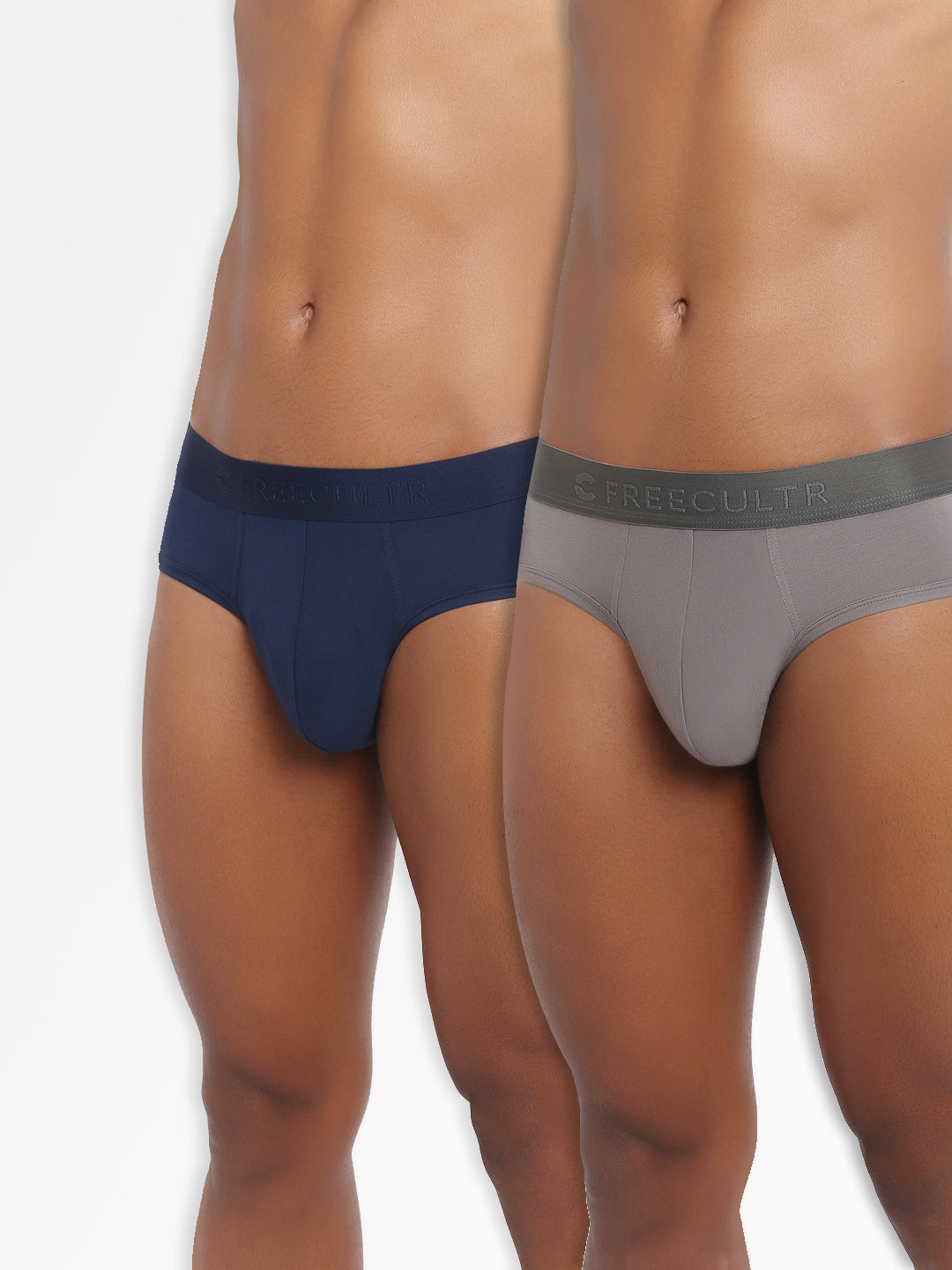 Men's Micro Modal & Elastane Brief in Solid Waistband (Pack of 2) - freecultr.com