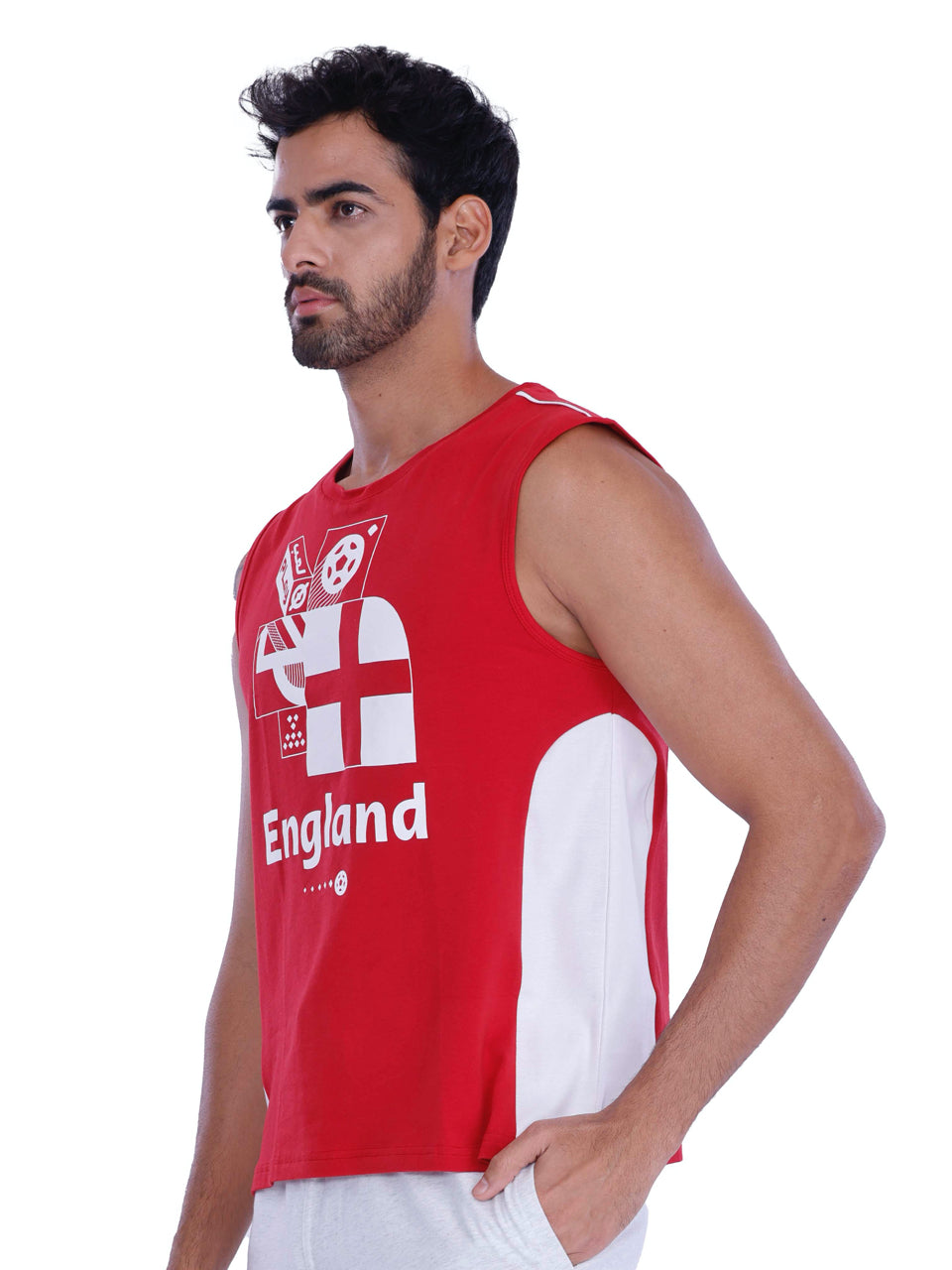 BCI Stretch Cotton Active Tank Blue And Red (Pack of 2)