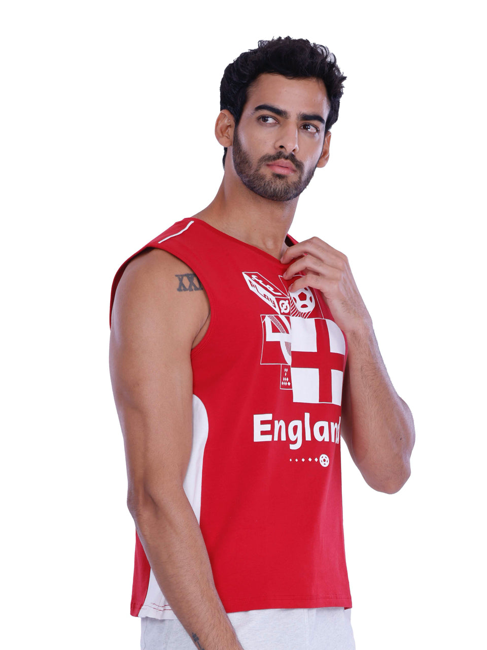 BCI Stretch Cotton Active Tank Blue And Red (Pack of 2)