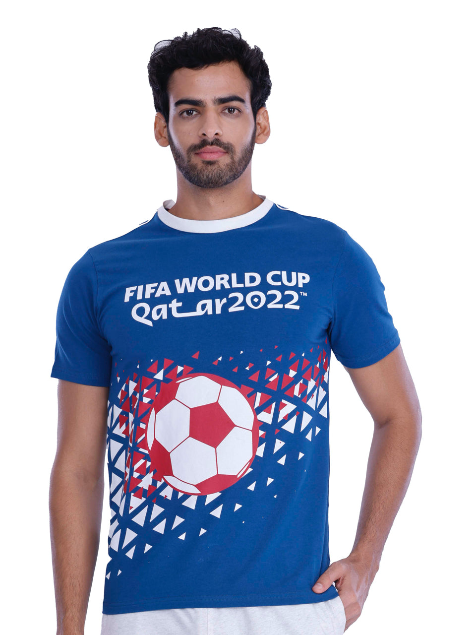 BCI Stretch Cotton T-Shirt Blue And Red (Pack of 2)