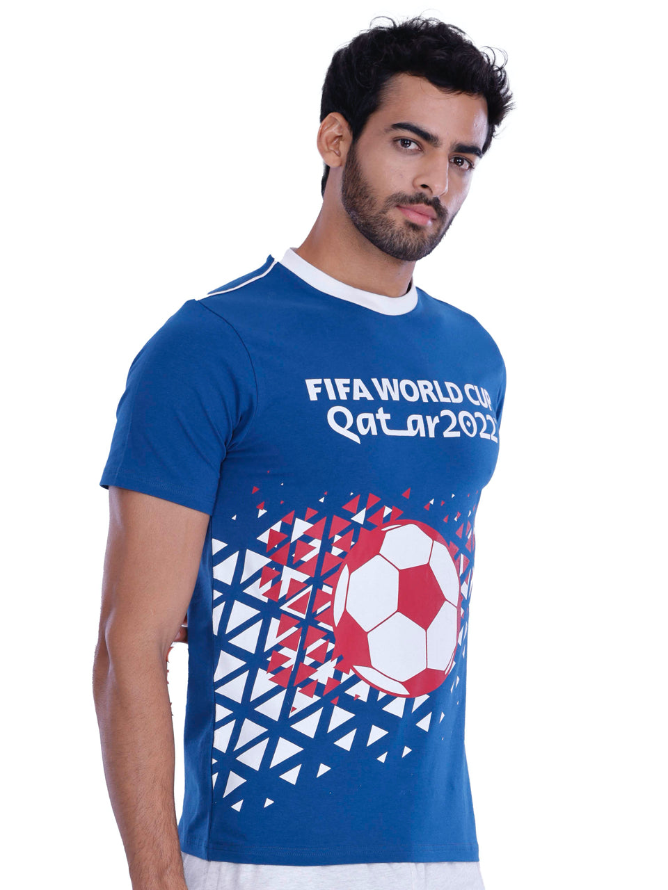 BCI Stretch Cotton T-Shirt Blue And Red (Pack of 2)