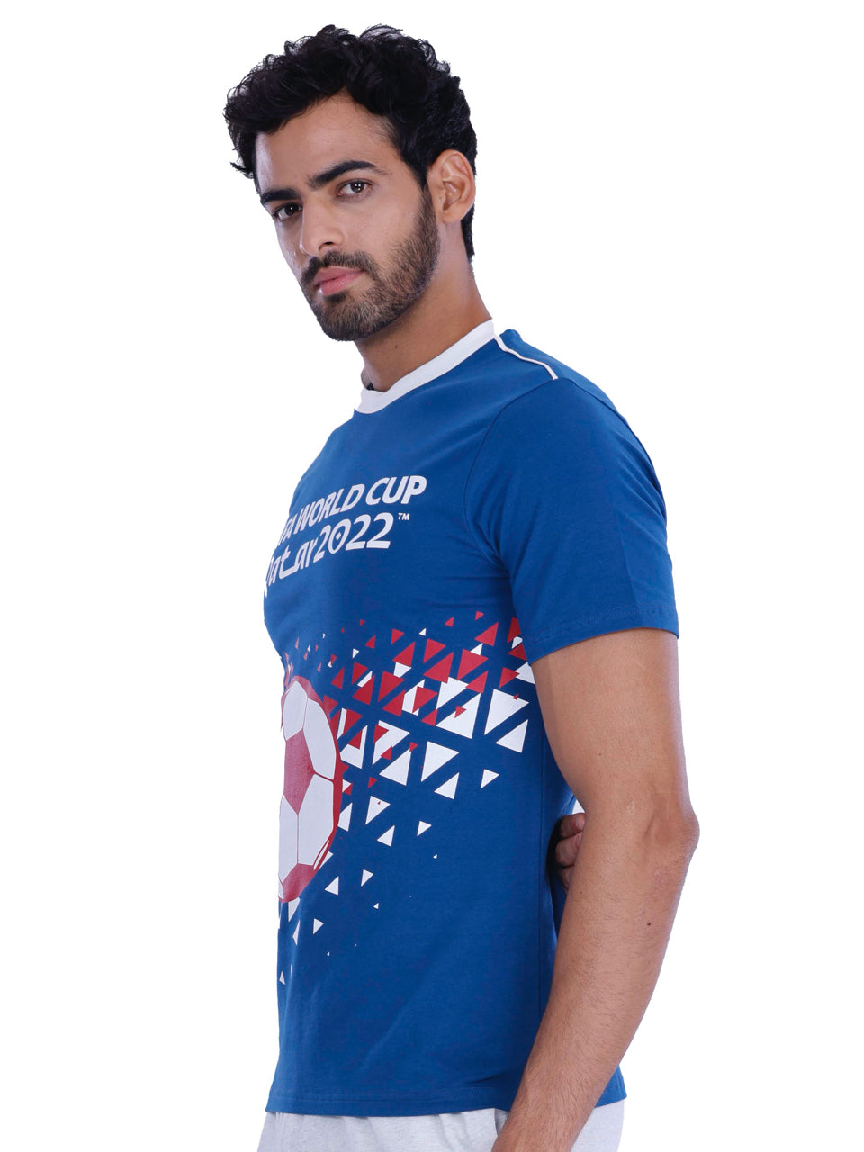 BCI Stretch Cotton T-Shirt Blue And Red (Pack of 2)