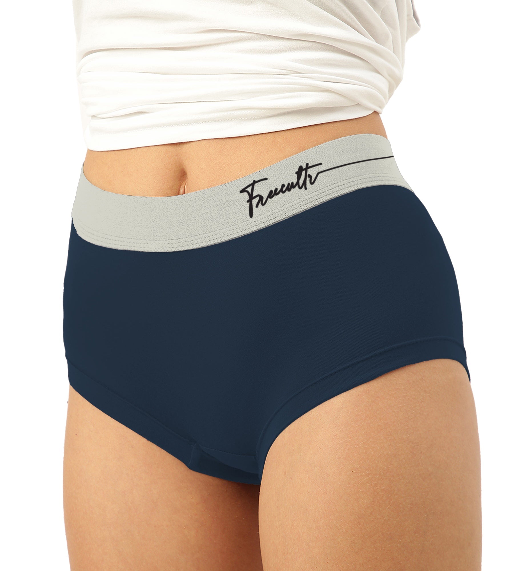 Prussian Blue Women's Micro Modal Boxer Brief With Cult Waistband (Pack of 1)