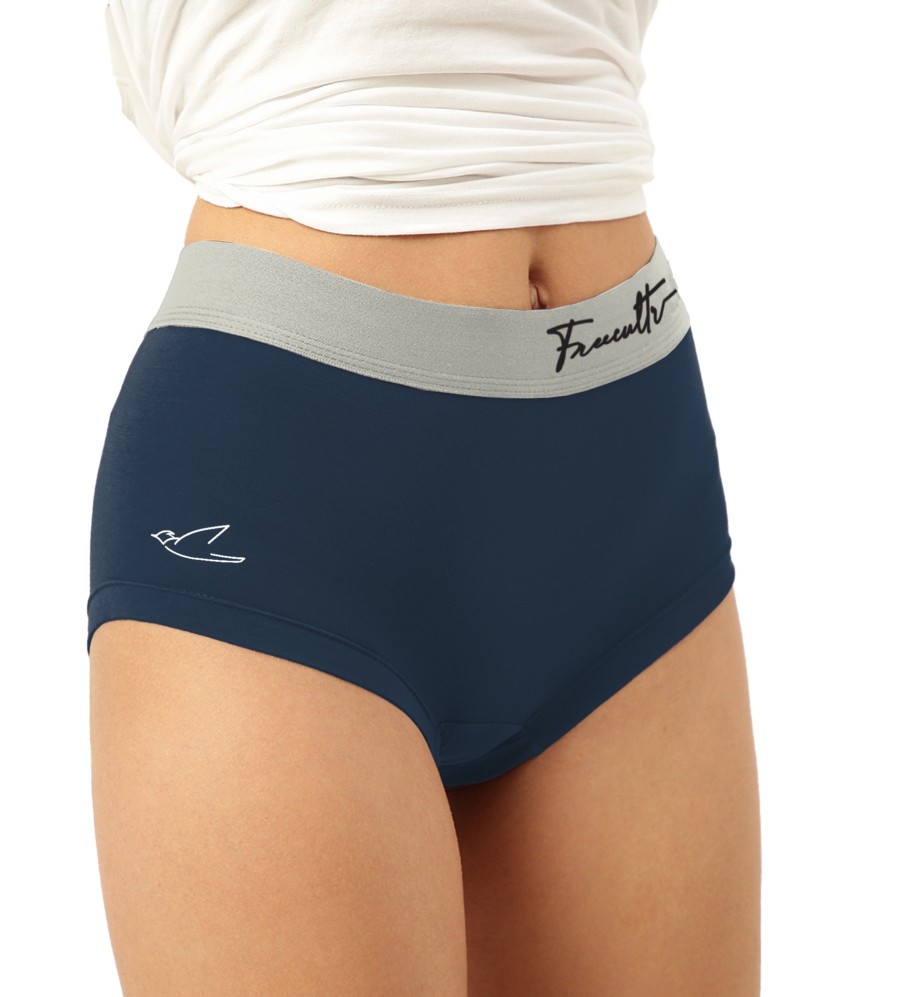 Prussian Blue Women's Micro Modal Boxer Brief With Cult Waistband (Pack of 1)