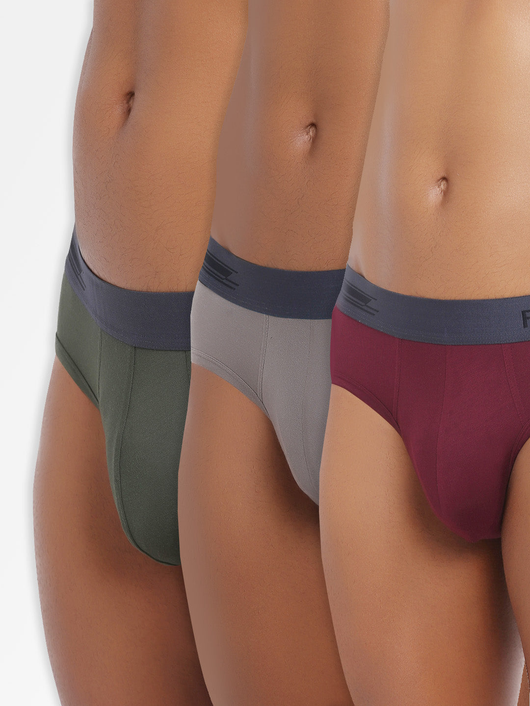 Men's Micro Modal & Elastane Brief in Contrast Waistband (Pack of 3) - freecultr.com