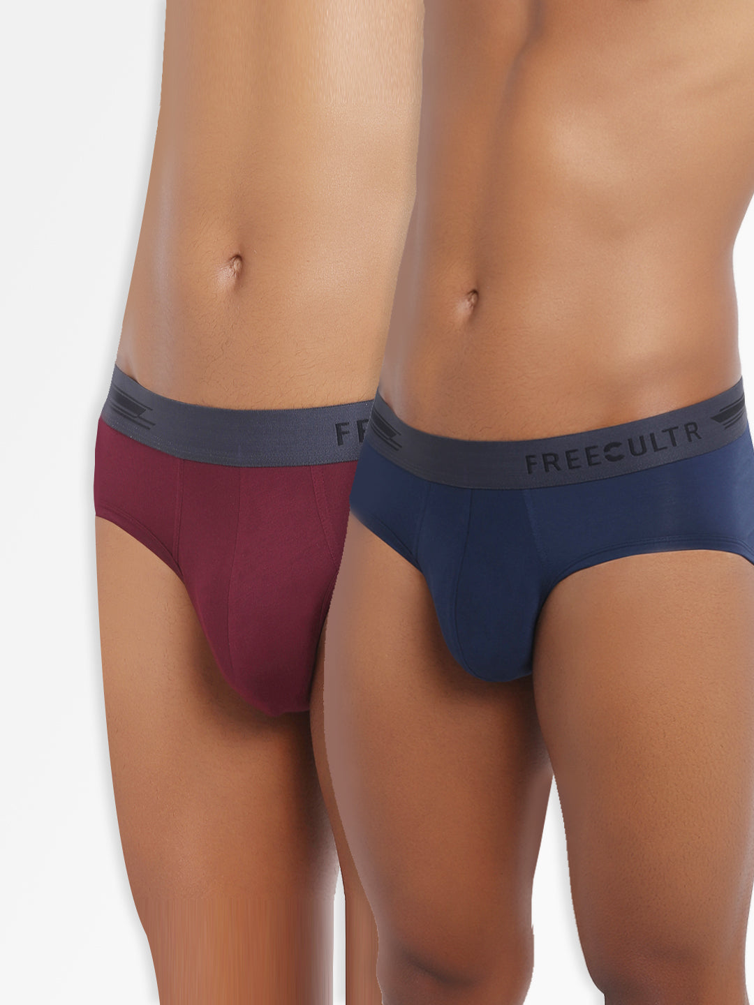 Men's Micro Modal & Elastane Brief in Contrast Waistband (Pack of 2) - freecultr.com