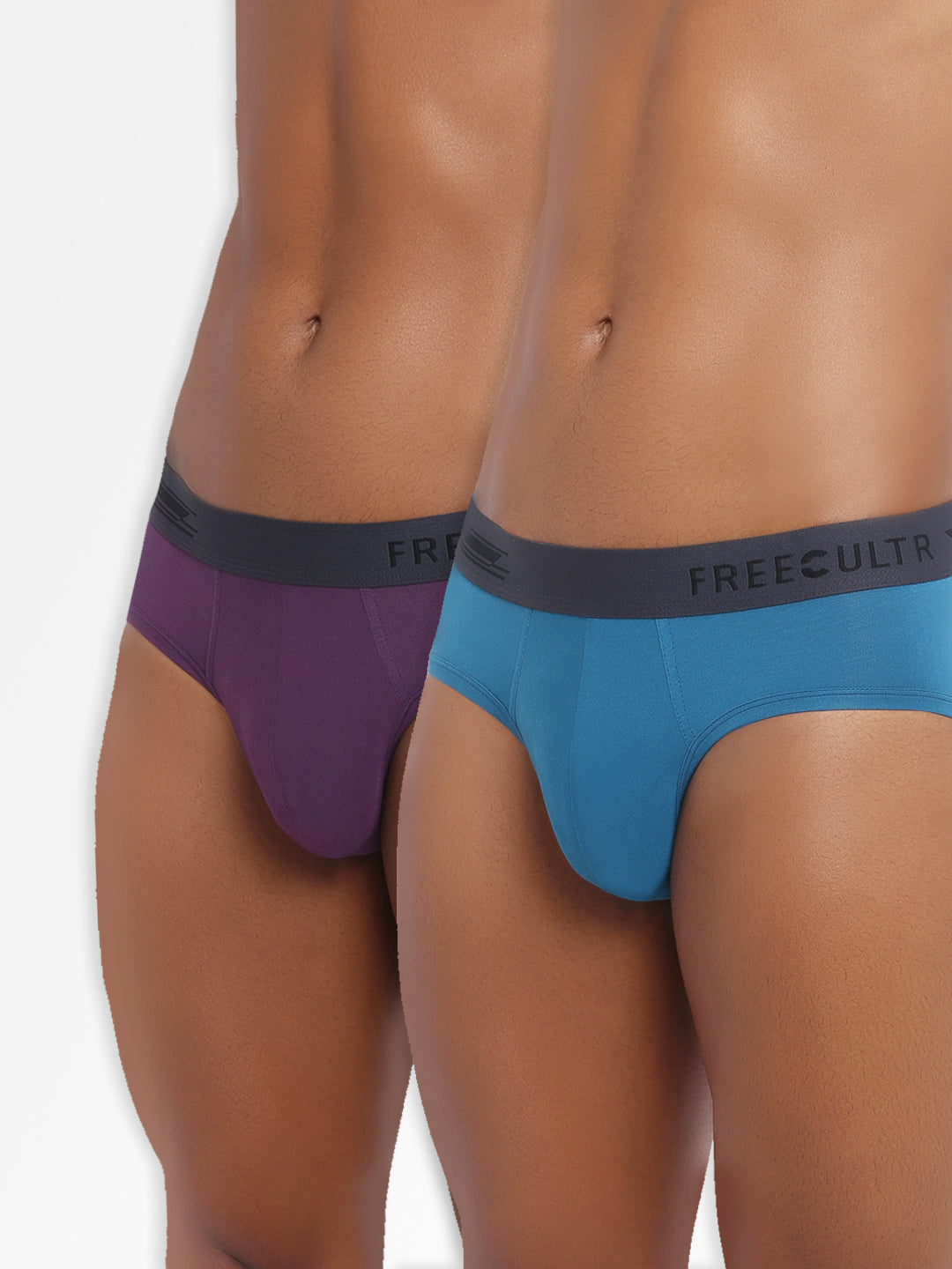 Men's Micro Modal & Elastane Brief in Contrast Waistband (Pack of 2) - freecultr.com