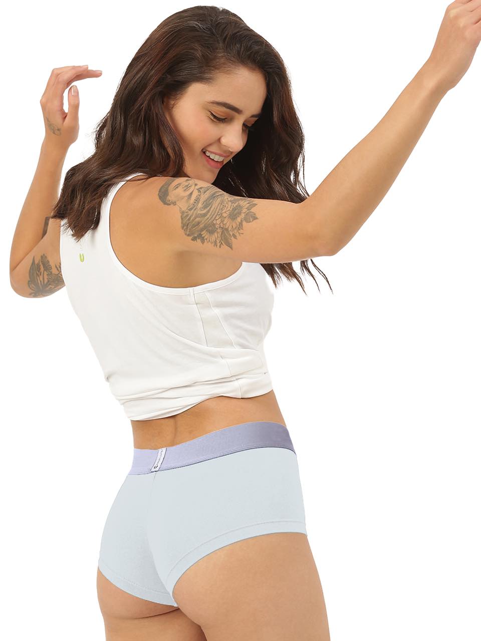 Women's Anti-Bacterial Micro Modal Boxer Brief with Silverfox Waistband (Pack of 1)