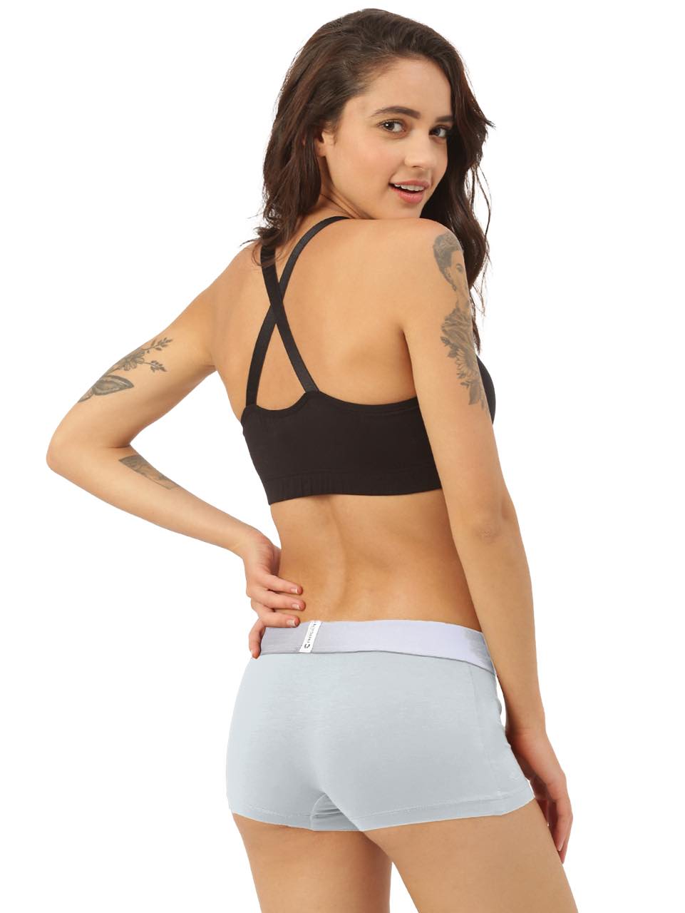 Women's Anti-Bacterial Micro Modal Boyshort with Silverfox Waistband (Pack of 1)