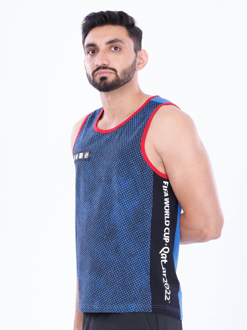 FIFA Printed BCI Stretch Cotton Active Vest (Pack of 1)
