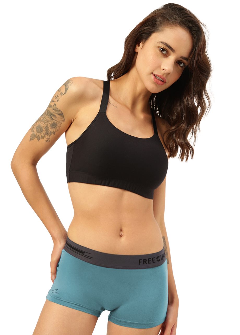 Martini Blue Women's Micro Modal Boy Shorts (Pack of 1)
