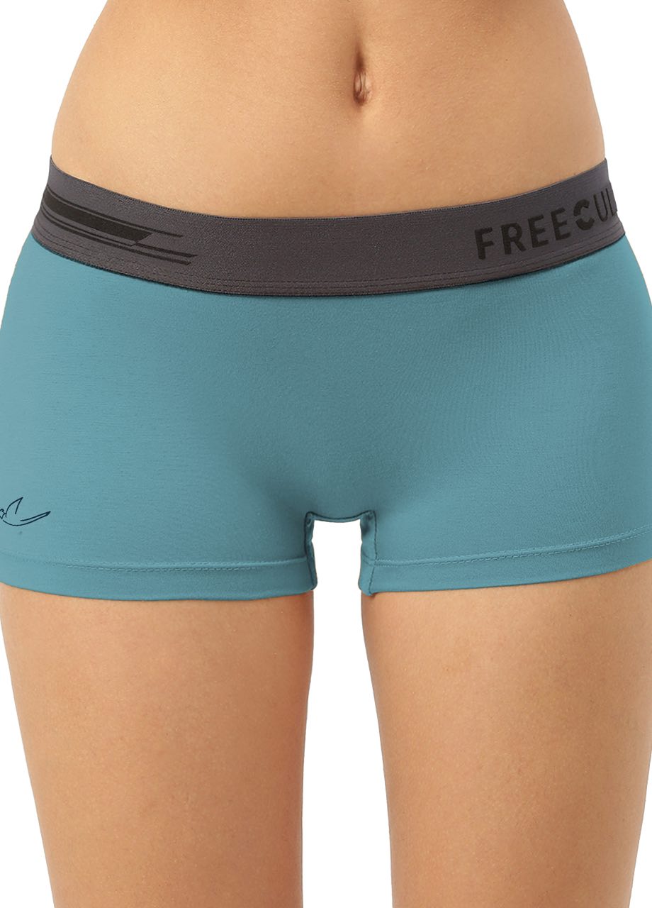 Martini Blue Women's Micro Modal Boy Shorts (Pack of 1)