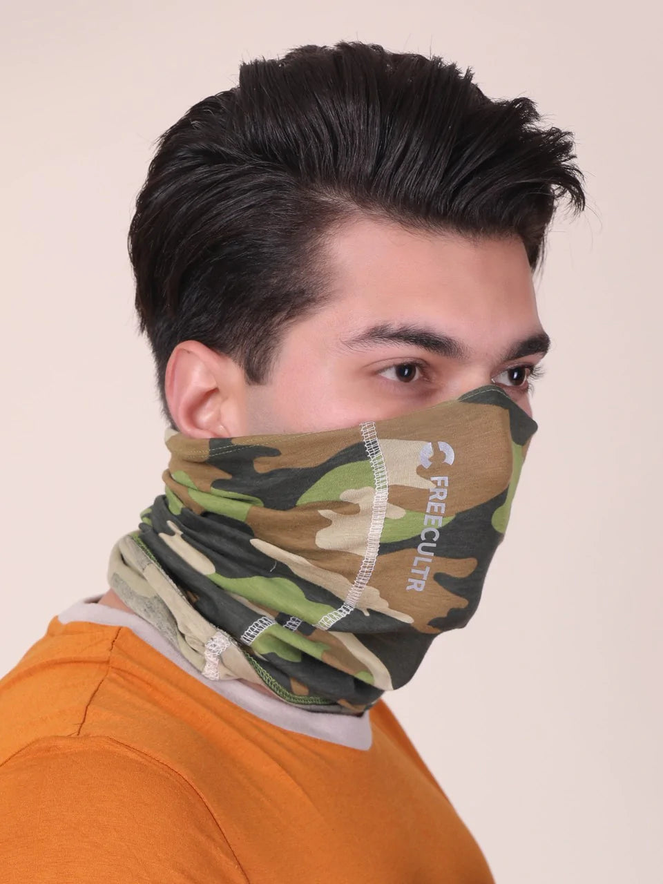 Camo Printed Organic Bamboo Unisex Bandana (Pack of 1)