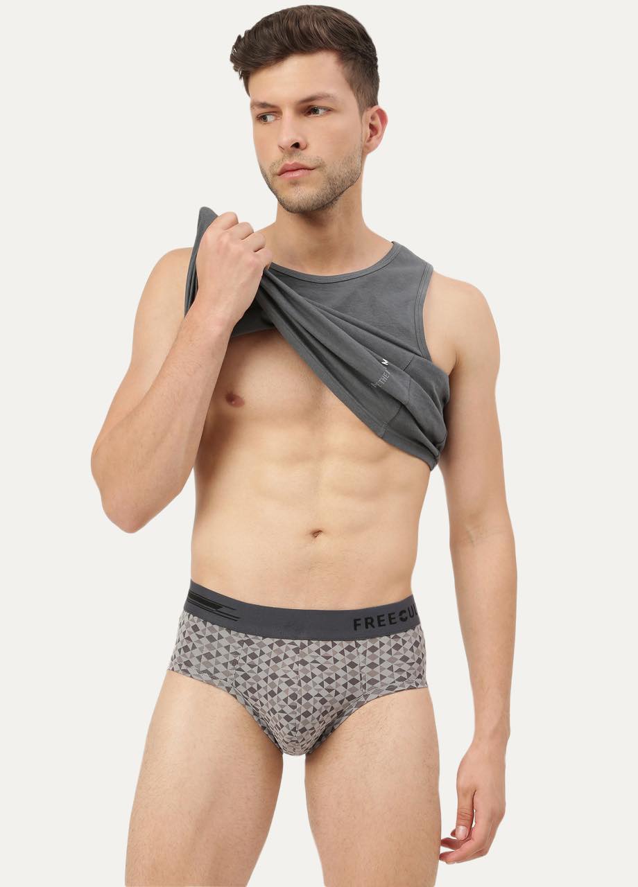 Men's Anti-Bacterial Printed Micro Modal Brief (Pack of 1)