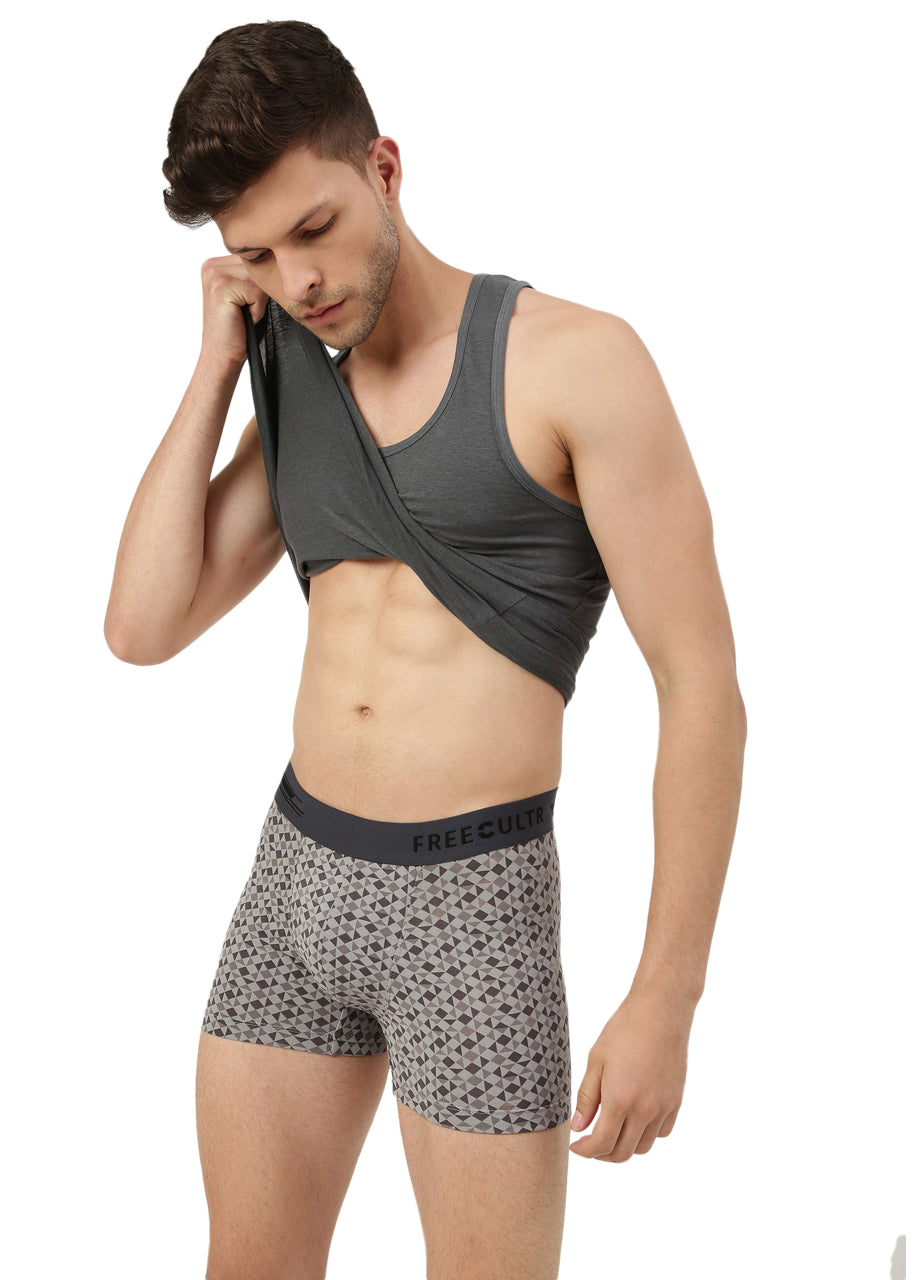 Men's Anti-Bacterial Printed Micro Modal Trunk (Pack of 1)