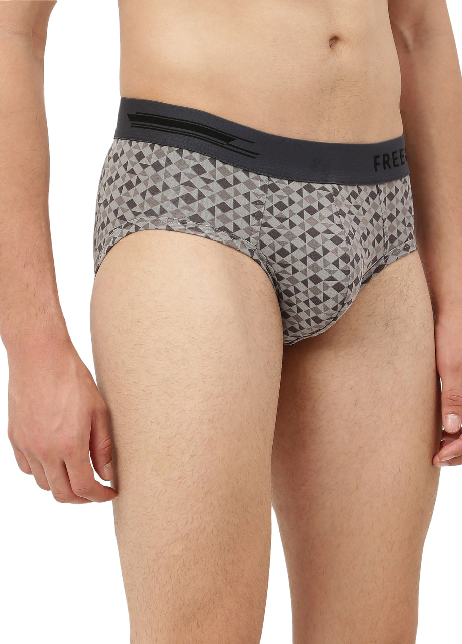 Men's Anti-Bacterial Printed Micro Modal Brief (Pack of 2)