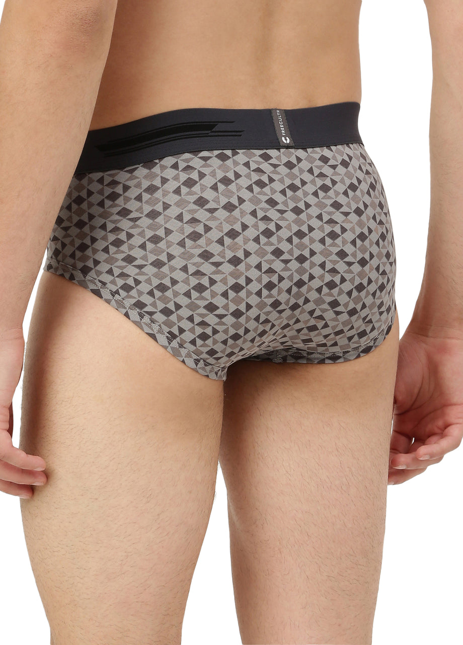 Men's Anti-Bacterial Printed Micro Modal Brief (Pack of 2)