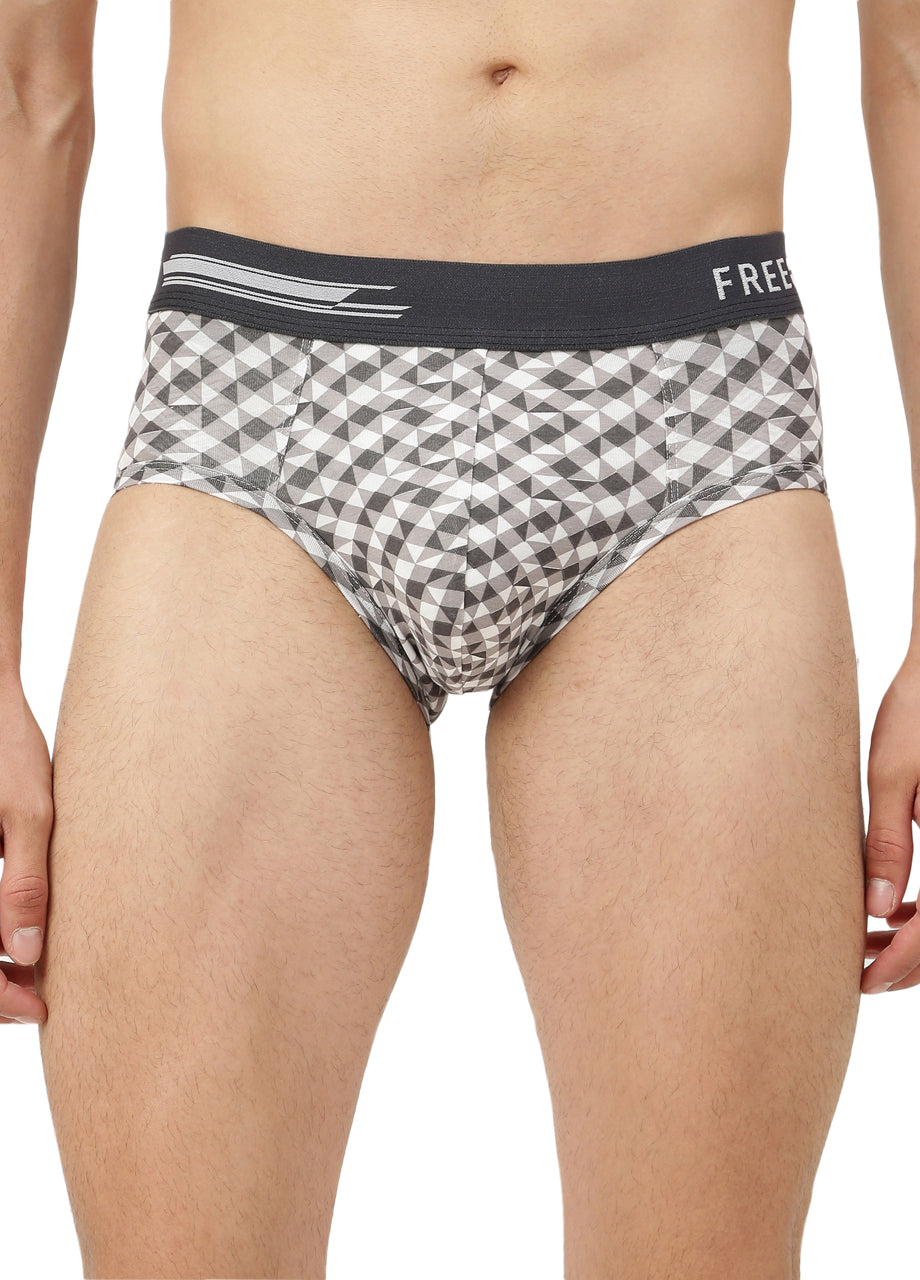 Men's Anti-Bacterial Printed Micro Modal Brief (Pack of 3)