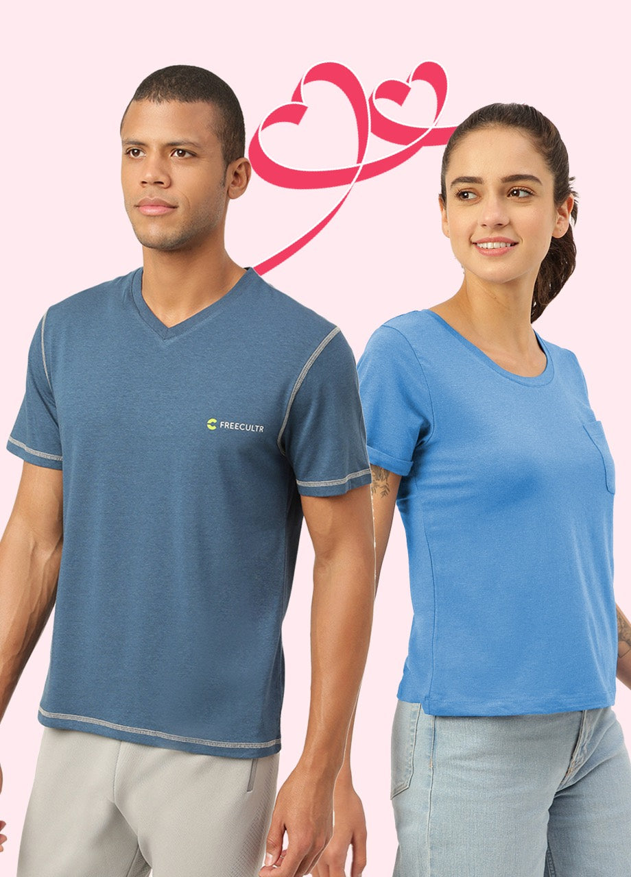 Men's V Neck & Women's Lounge Tee's