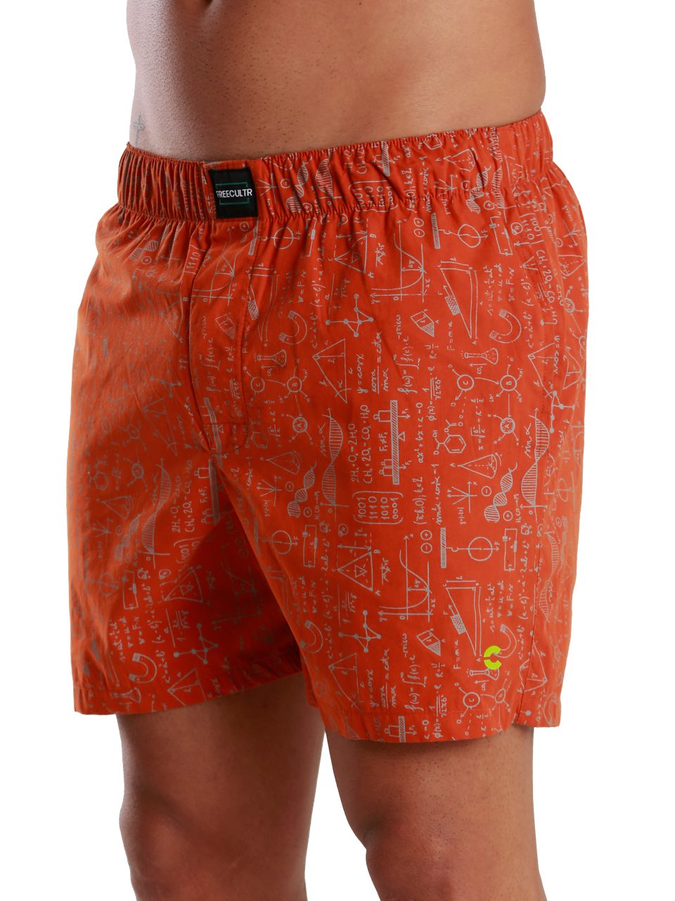 Orange All-Day Printed Boxer Shorts (Pack Of 1)
