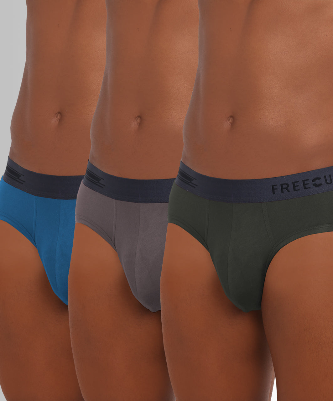 Men's Micro Modal & Elastane Brief in Contrast Waistband (Pack of 3) - freecultr.com