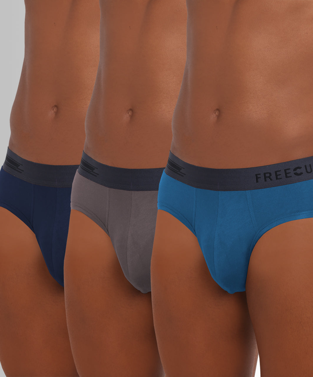 Men's Micro Modal & Elastane Brief in Contrast Waistband (Pack of 3) - freecultr.com