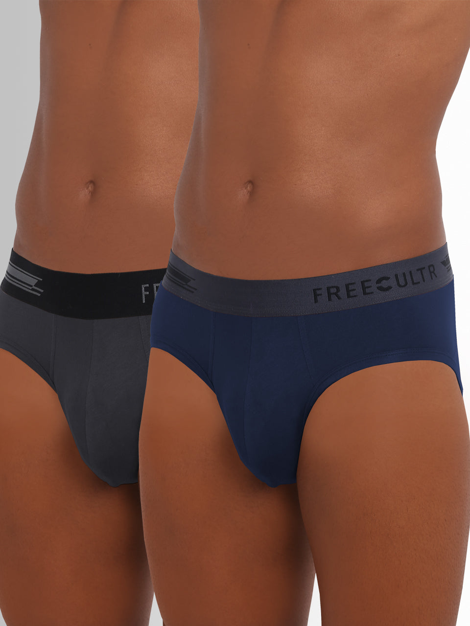 Men's Micro Modal & Elastane Brief in Contrast Waistband (Pack of 2) - freecultr.com