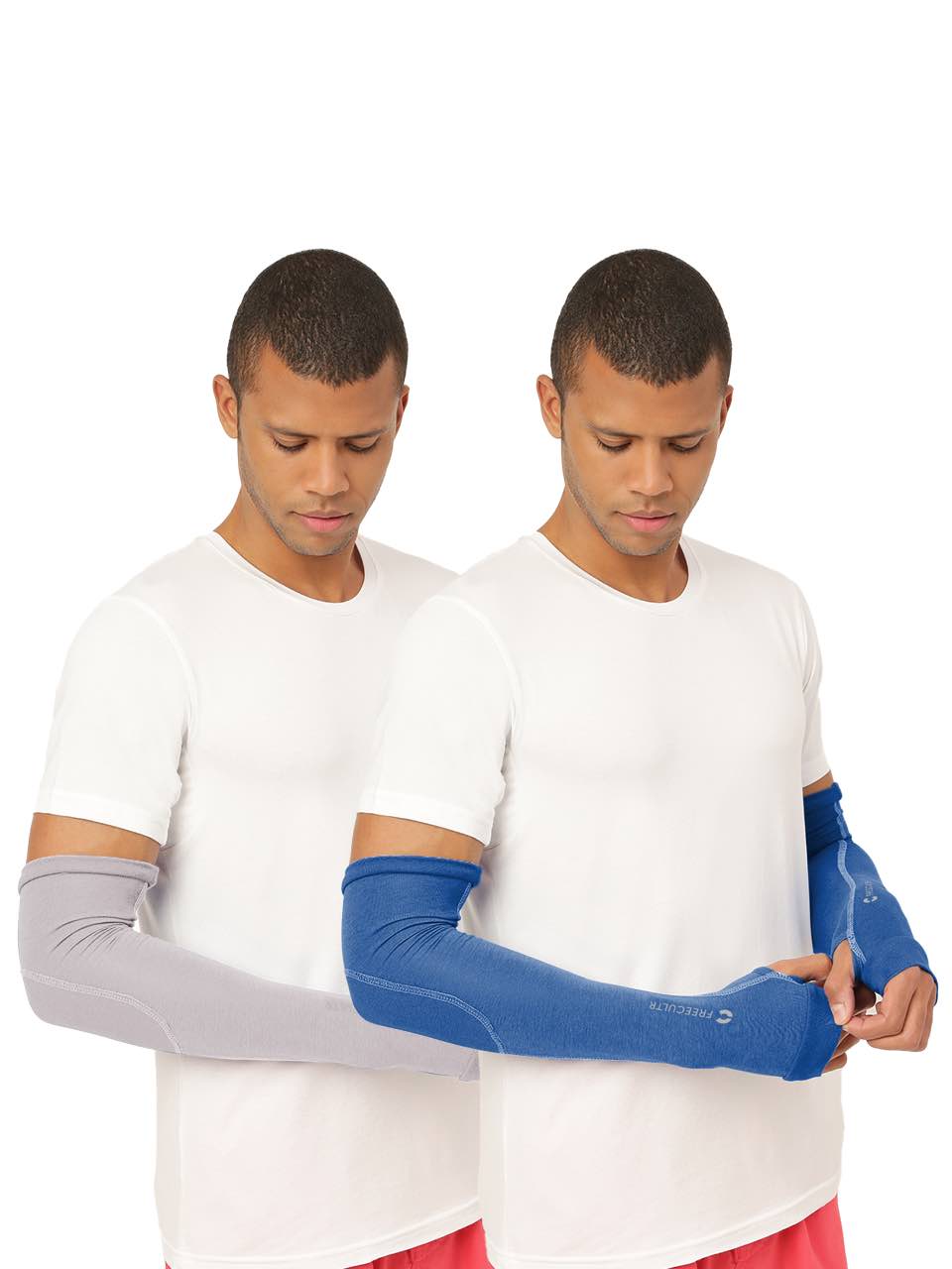 Unisex White Arm Sleeves (Pack of 2)