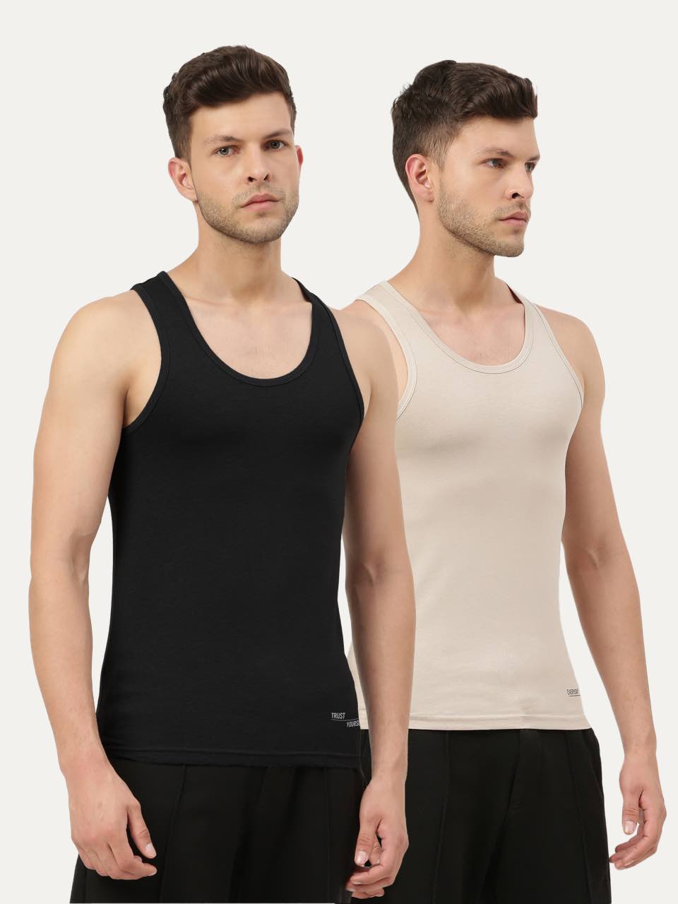 Twin Skin Organic Bamboo Vest - Comfort Fit (Pack of 2)