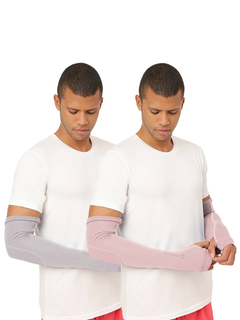Unisex White Arm Sleeves (Pack of 2)