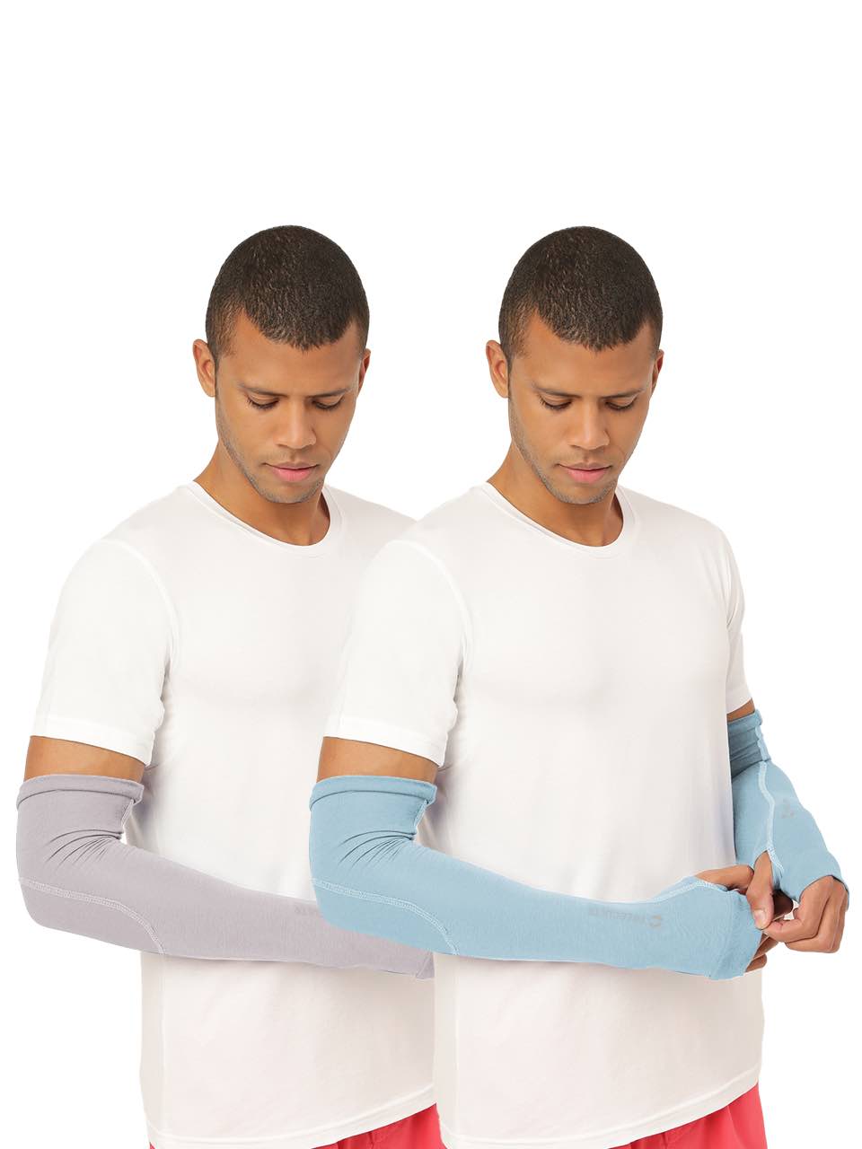 Unisex White Arm Sleeves (Pack of 2)