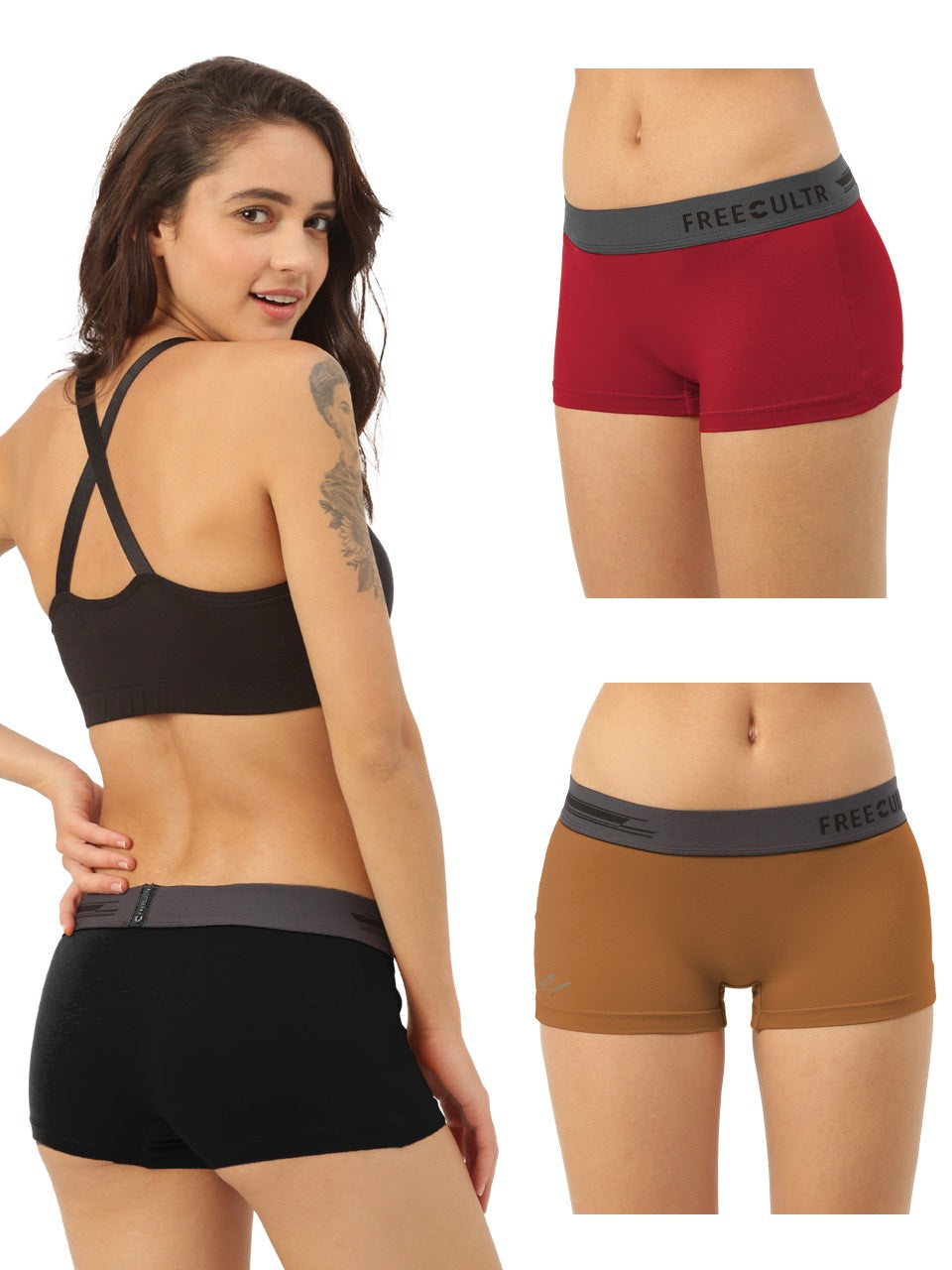 Women's Micro Modal Boy Shorts (Pack of 4)