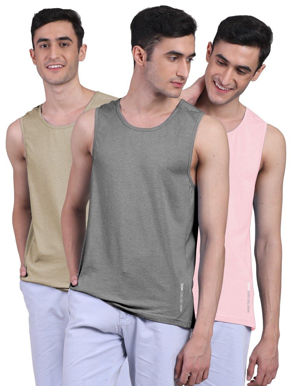 Twin Skin Organic Bamboo Vest - Active Fit (Pack of 3) - freecultr.com
