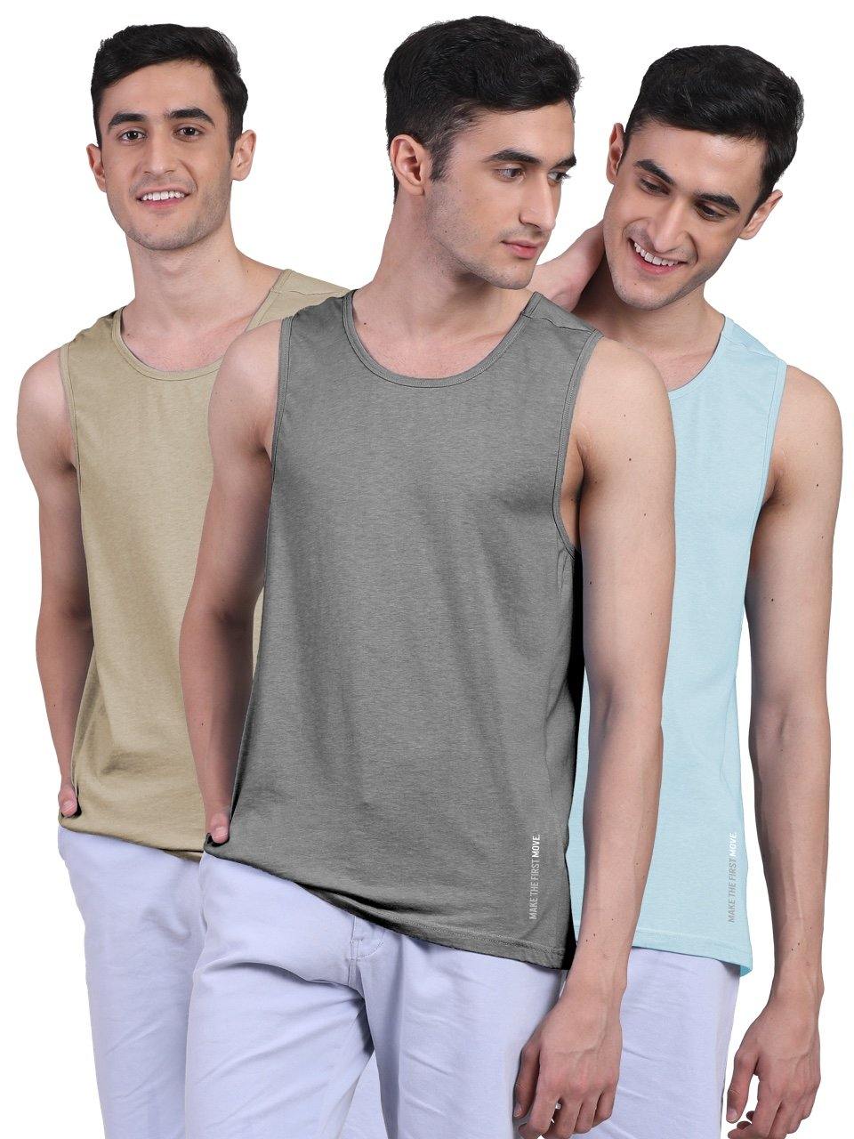 Twin Skin Organic Bamboo Vest - Active Fit (Pack of 3) - freecultr.com