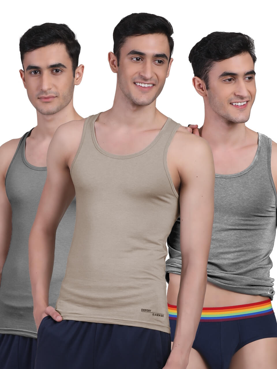 Twin Skin Organic Bamboo Vest - Comfort Fit (Pack of 3) - freecultr.com