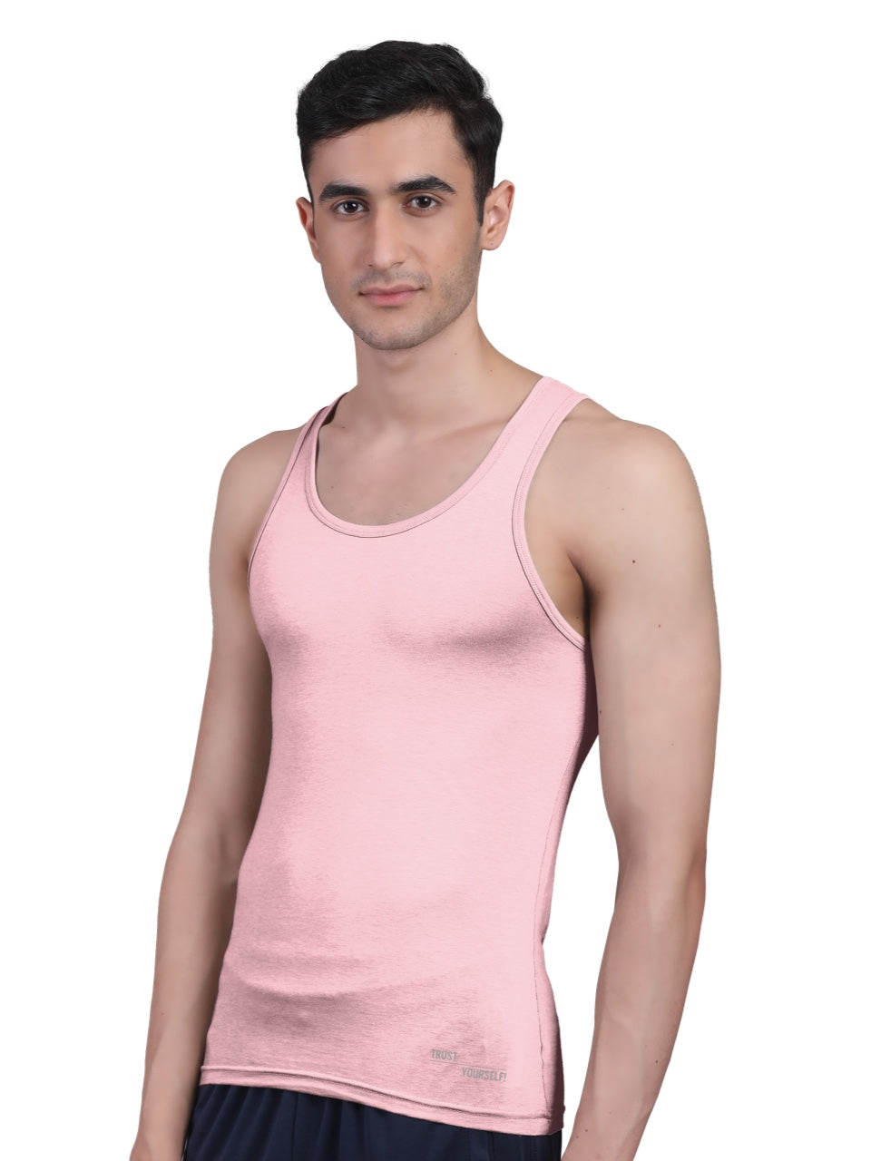 Peach Twin Skin Organic Bamboo Vest - Comfort Fit (Pack Of 1)