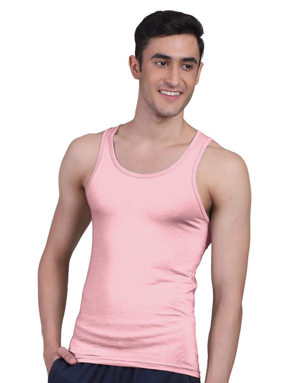 Peach Twin Skin Organic Bamboo Vest - Comfort Fit (Pack Of 1)