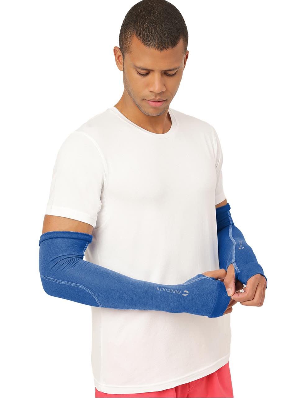 Unisex White Arm Sleeves (Pack of 2)