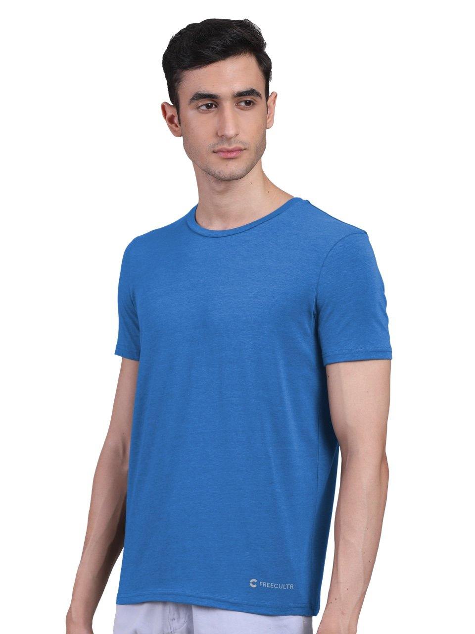 Men's Half Sleeves Bamboo T-shirt (Undershirt, Loungewear, Sleepwear) - Pack of 2 - freecultr.com